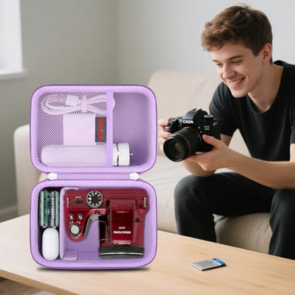 Elonbo Carrying Case for KODAK PIXPRO AZ528/ AZ255/ AZ405/ AZ425/ AZ401 Digital Camera, Kodak PIXPRO Astro Zoom Vlogging Camera Hard Travel Storage Bag, Mesh Pocket fits Battery Cable, Purple - color: Purple
