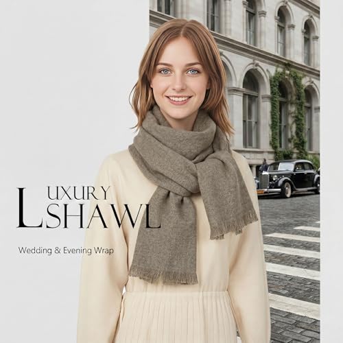 Shawl Wraps for Women Pashmina Shawls and Wraps for Evening Dresses Large Soft Scarf Winter Scarf Wedding Shawl… - color: Khaki