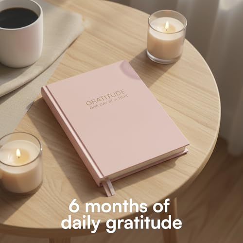 Gratitude Journal 6-Month Daily Affirmation Planner - Hardcover Guided Reflection Journal with Inspirational Quotes, Self Care & Mindfulness Gift Notebook