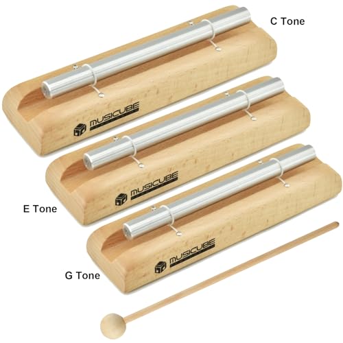 Meditation Chime G-Tone Chime Wooden Hand-held Chimes for Classroom Management, Yoga, Meeting and Sound Therapy, Chime Mallet Included 110804-NEW - size: G-tone