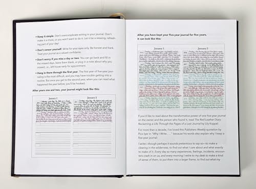 Hard Cover 5 Year Journal | The Easiest to Use Five Year Journal | Quick and Easy Five Year Daily Journal System | 6x8.25 In Size (Cranberry Red) - color: Cranberry Red
