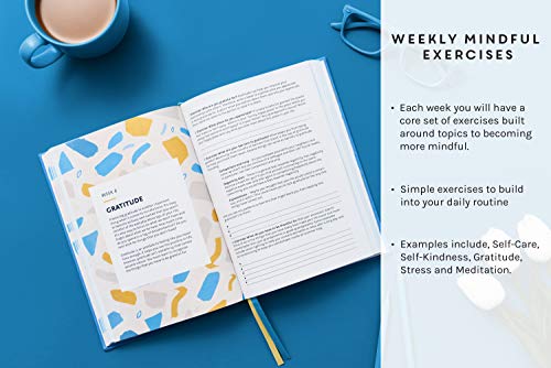 The Calm & Mindful Notebook – Guided Mindfulness and Self Care Journal with Writing Prompts – 252 Hardbound Pages Promote Self Kindness, Meditation, Stress Relief and Gratitude (8.5” x 6”)