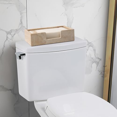 Guest Towel Holder Natural Travertine Bathroom Napkin Holder Luxe Stone Napkin Holder for Bathroom,Stylish Guest Towel Holder Tray for Bathroom Vanity Toilet Dining Table, Beige - size: 9.5 x 5.4 Inch
