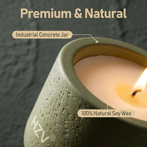 Manly Stress Relief Scented Candle for Men, Soy Wax Moss Forest Aroma Candle, 25H Long Lasting Clean Burning for Relax Meditation Yoga Spa, Unique Candle Gifts for Father Husband Boyfriend