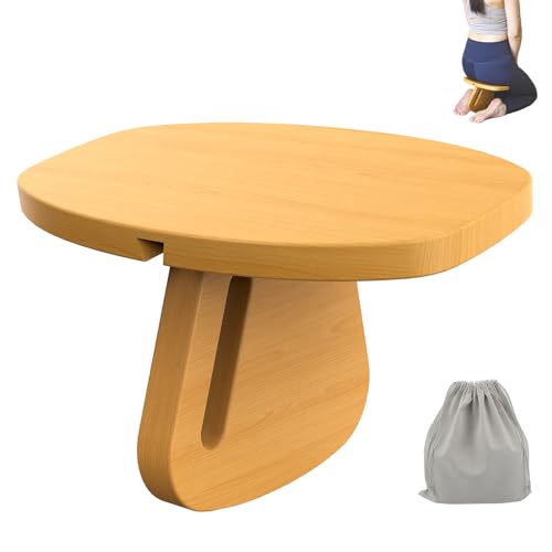 Meditation Bench (Seiza Bench) – Pine Wood Kneeling Prayer Seat, Portable Yoga & Meditation Stool