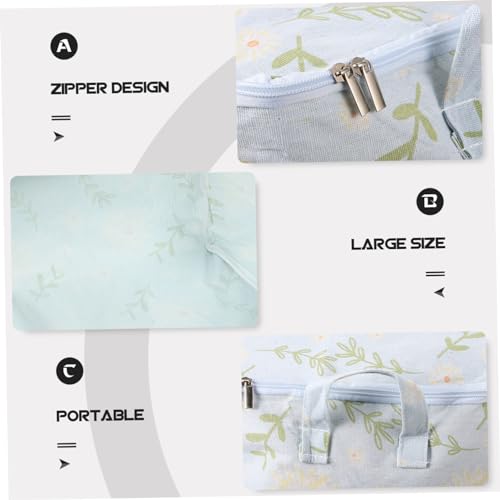 Multipurpose Storage Bag Quilt Storage Bag for Bedroom Clothes Organizer Cotton Material Easy to Carry Handles Wide Application for Luggage and Clothing