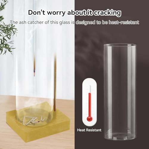 1 Pack Incense Holder for Sticks, Insence-Stick Holder Ash Catcher with Removable Glass [Anti-Ash Flying], Mess-Free Incense Burner Holder, Perfect for Meditation Yoga Relaxation,Home Decor(Gold Base) - size: Upside Down Gold