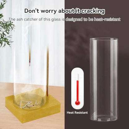 1 Pack Incense Holder for Sticks, Insence-Stick Holder Ash Catcher with Removable Glass [Anti-Ash Flying], Mess-Free Incense Burner Holder, Perfect for Meditation Yoga Relaxation,Home Decor(Gold Base) - size: Upside Down Gold