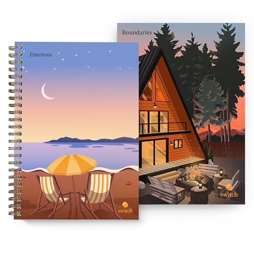 Switch Research Boundaries & Emotions Journals - Psychologist-Backed Manifestation Journals - Therapist Recommended Affirmation Journals - Beautiful Self Care Journals for Women
