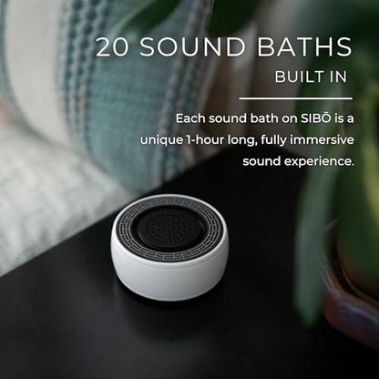 SIBŌ Digital Singing Bowl | 20 Preloaded Sound Baths from Real Crystal & Tibetan Singing Bowls | Meditation, Sleep & Deep Relaxation | No Phone Required