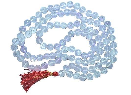 Sphatik Jaap mala for Pooja & Wearing/Holding (108+1 Beads) (Astrology) Real Sphatik Japa mala