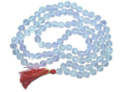 Sphatik Jaap mala for Pooja & Wearing/Holding (108+1 Beads) (Astrology) Real Sphatik Japa mala