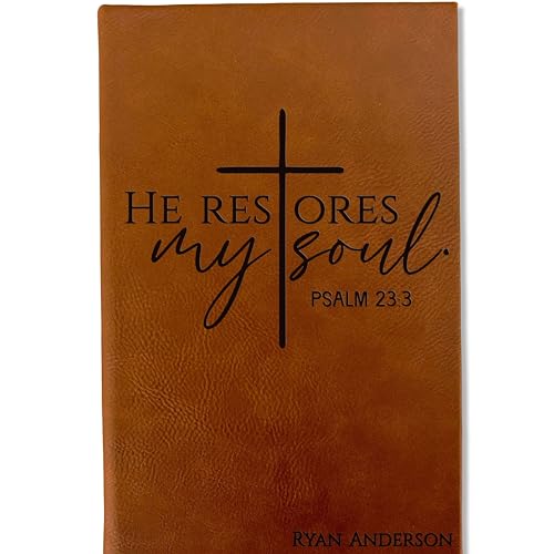 Personalized Christian Prayer Journal for Men & Women, Custom Engraved Name, Daily Devotional, Scripture Writing, Gratitude and Faith Gift