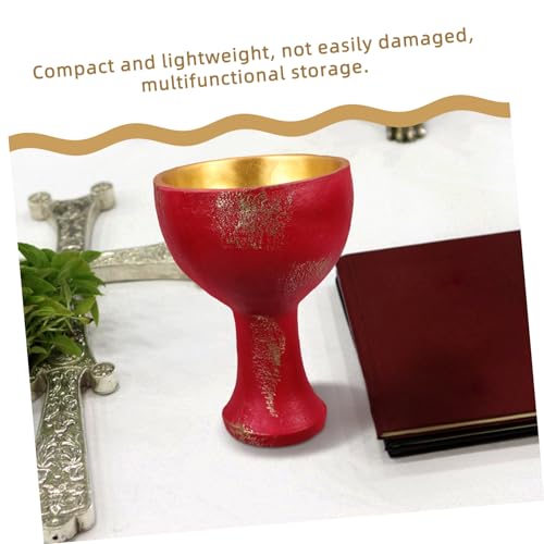 Ciieeo Holy Cup Resin Decorative Goblet for Worship Sacrifice Cup for Home Altar Ceremonies Elegant Tabletop Prop for Religious Rituals