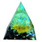 Tree of Life Orgone Pyramid,Natural Green Strawberry&Obsidian Orgonite Healing Crystal Pyramid,Crystal Stone Positive Reiki Energy Generator Collection Wealth Lucky Meditation Tool(6cm) - color: Black