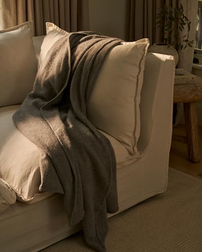 UnHide Knit Alpaca Blanket - 60" x 80" Ultra-Soft & Lightweight Throw - Made with Alpaca & Merino Wool - Sustainable & Ethically Sourced - Night Owl - color: Night Owl, size: Alpaca (60" x 80")