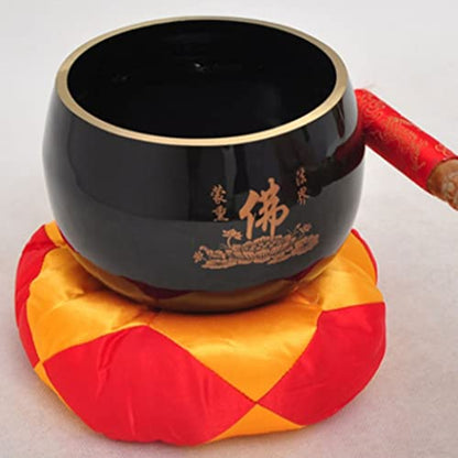 Brass Singing Bowls Meditation Sound Bowl Eight Auspicious Copper Chime Lotus Copper Chime Bowl Copper Crafts Ornaments，B - color: B