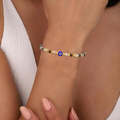 SmileBelle Protection Bracelets for Women, Pregnancy Gifts for Expecting Mom Sunflower Gifts for Women Black Tourmaline Bracelets as Healing Bracelet Sunflower Bracelet as Mother Day Gift - style: Triple Protection