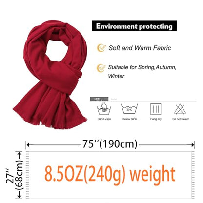 Shawl Wraps for Women Pashmina Shawls and Wraps for Evening Dresses Large Soft Scarf Winter Scarf Wedding Shawl… - color: Red