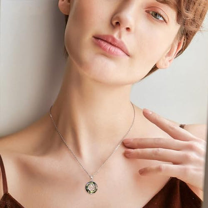 Palpitate Crystal Pendant Necklace 925 Sterling Silver Crystal Jewelry Christmas Gifts for Women - style: OM-06