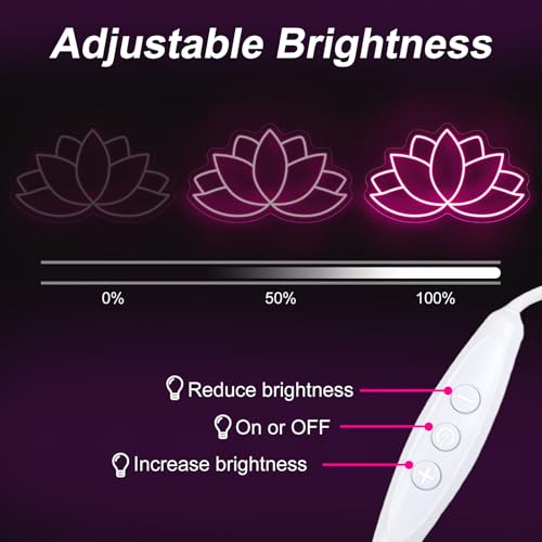 Lotus neon sign, Lotus led sign, Yoga Led Sign, Meditation Led Light, Exercise Room Wall Decor, Buddha Lotus, Pilates Studio Art Meditation Room Wall Art Yoga Lover Gift, Psychic Chakras Healing Exercise - color: Lotus
