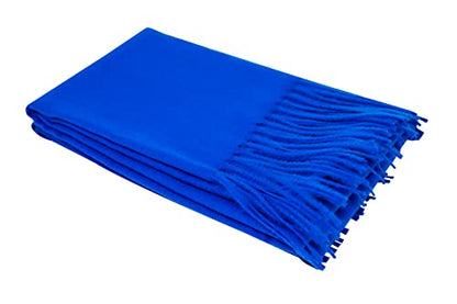 Ocomfly 100% Pashmina Scarf for Women - Premium Womens Scarves - Gift Boxed - Shawls or Wraps - Ultra Soft and Warm - color: Cobalt Blue