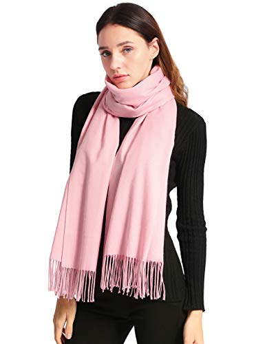 Pashmina Shawl Women Winter Scarf Warm Wedding Wraps Ladies Scarves for Evening Dresses - color: Pink