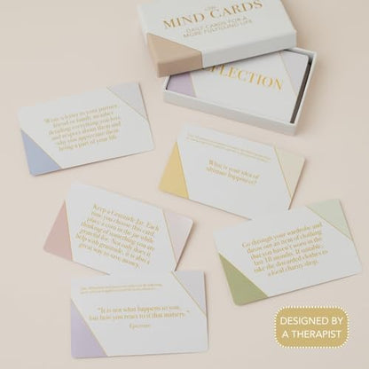 Mind Cards | 45 Cards for Daily Rituals, Gratitude & Journaling for Men and Women | Simple Steps to Positive Habits, Self Care for Busy Lives & Careers