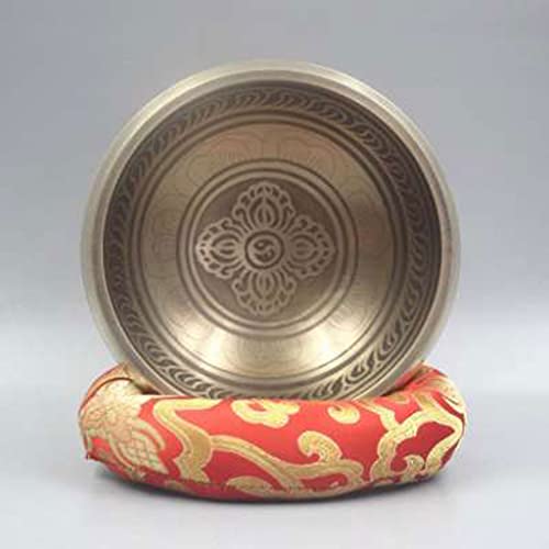 Handmade Singing Bowls Brass Meditation Sound Bowl Zen Bowl Ornament for Healing Prayer Meditation Relaxation Healing，14cm - size: 14cm