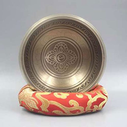 Handmade Singing Bowls Brass Meditation Sound Bowl Zen Bowl Ornament for Healing Prayer Meditation Relaxation Healing，14cm - size: 14cm