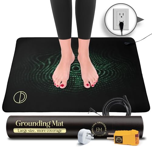 Grounding Mat for Bed 24x35in - Full Body Grounding Pad and Mattress Cover for Pain, Inflammation and Restful Sleep, Includes 15 Feet Cord and Outlet Tester for Safe Use