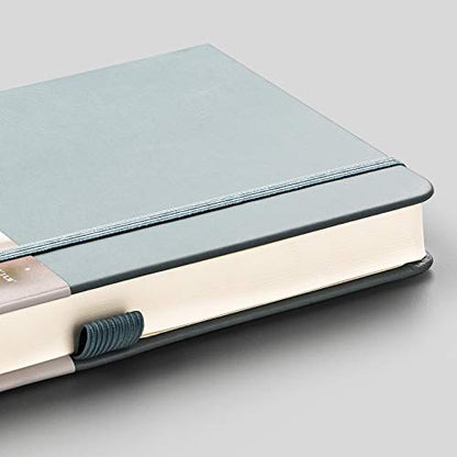 EMSHOI Graph Paper Notebook - 256 Pages A5 Graph Notebook/Journal, Hard Cover, 120gsm Thick Paper, Smooth PU Leather, Inner Pocket, 5.75'' × 8.38''-GrayBlue - color: GrayBlue, size: A5-Graph