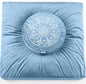 Hihealer Meditation Cushion, Traditional Tibetan Meditation Pillow Velvet Cover - Large Floor Cushion Seating for Adults - Yoga Buckwheat Bolster for Women、Moms - color: Restful Blue(set)