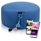 NOLAVA Round Zafu Cushions 15"x6" & Zabuton Meditation Cushions 32"x28"x3" - Premium Comfort for Mindful Practices - Yoga Bolster Pillow & Meditation Floor Pillow Essentials - color: BLUE