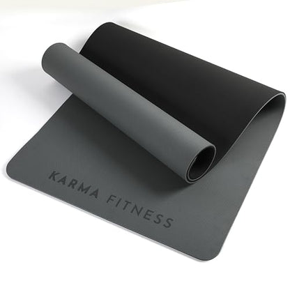 Large Exercise Mat – Extra Thick 10mm Workout Mat (72"x32") – Non-Slip TPE Yoga Mat for Women & Men – Pilates, HIIT, Fitness & Home Gym Mat – Includes Free Carry Bag - color: Grey