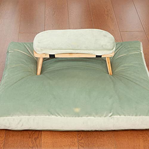 Meditation Stool, Bamboo and Wood Stool with Cushion, Kneeling Foldable Stool, Meditation Stool, Yoga Stool for Meditation/B / 43×20×17cm - color: B