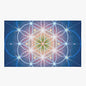 Blue Sacred Geometry Rug Purple Rug Spiritual Rug Flower of Life Floor Rug Mat Yoga Rugs 3x5 4x6 8x10 Large Rugs Yoga (Standard Area Rug, 4' x 6') - size: 4' x 6'