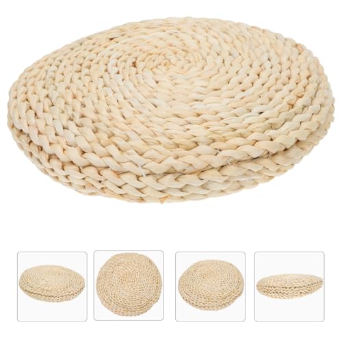 Comfy Corn Bran Meditation Mat Handwoven Seat Pad Longevity Eco-Friendly Great for Decor Relax