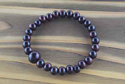 Japanese Shitan Rosewood Bracelet Juzu Rosary Prayer Mala beads Handmade in Kyoto bracelet for men - style: No bossa