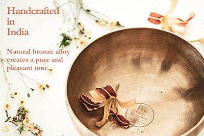 Bronze Singing Bowl with Felt Ring and Cover, Cosmos Series — MADE IN INDIA — For Meditation, Yoga and Sound Healing Therapy, 2-YEAR WARRANTY - size: 5.5", style: Single