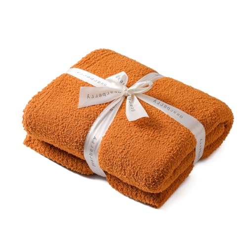 bearberry Super Soft Fluffy Throw Blanket Lightweight Cozy Warm Bed Blankets for Couch Bed Sofa All Season (Caramel, 60”x80”) - color: Caramel, size: Twin(60″x80″)
