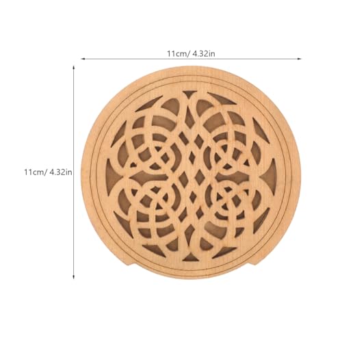 Toddmomy Acoustic Guitar Soundhole Cover, 4.3" Wooden Sound Hole Dampener for Feedback Reduction, Decorative Lute Hole Mute Accessory