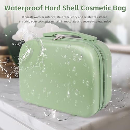 Portable Makeup Case 14inch Cosmetic Case Travel Toiletry Hand Luggage Carrying Case - color: GREEN