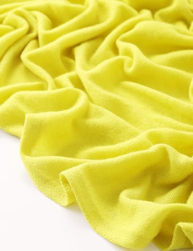 Soft Cashmere Blend Wrap Chic Scarf Stole for Women Wayfarer Travel Extra Large 87"x28" - color: Bluish Yellow