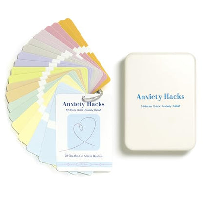 Anxiety Relief Cards – Gentle Affirmation Cards for Women and Teens – Mindfulness, Meditation, Motivational and Coping Skills Support – Thoughtful Gift for Stress Relief & Self-Care