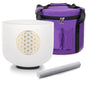 8" C Note 432HZ Flower of Life Crystal Singing Bowl Frosted Quartz Root Base Chakra Meditation Sound Healing with Durable Carrying Case Suede Striker O-ring - color: Life Flower, size: 8 inch