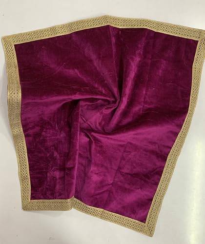 SMMS Spiritual Velvet Table Cloth Altar Tarot Spread (Wine, Medium- 61cm*61cm/ 24inch*24inch) - color: Wine, size: Medium- 61cm*61cm/ 24inch*24inch