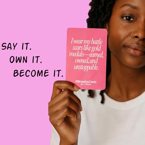 Badass Affirmation Cards for Women - Unique Birthday Gifts for Women - Daily Self Love & Confidence Cards - Empowering, Self Care, Motivation Deck (55 Cards, 400gsm, Not Scratch Off) - style: Badass (Best Seller)