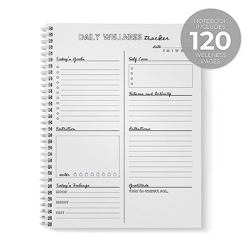 Gotcha Covered Notebooks Positive Self Talk Spiral Notebook / 8.5" x 11" Journal / 120 Wellness Tracking Pages/Durable Gloss Laminated Softcover/White Wire-o Spiral Binding/Made in the USA - style: Positive Self Talk