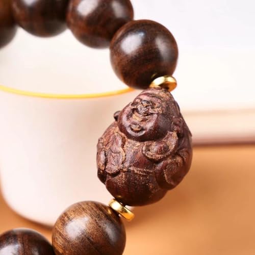 Antique String Wooden Statue Accents Zen Meditation Wood Sculpture Decor for Living Room Spa or Yoga Studio Centerpiece Books Living Room Bedroom Ornament